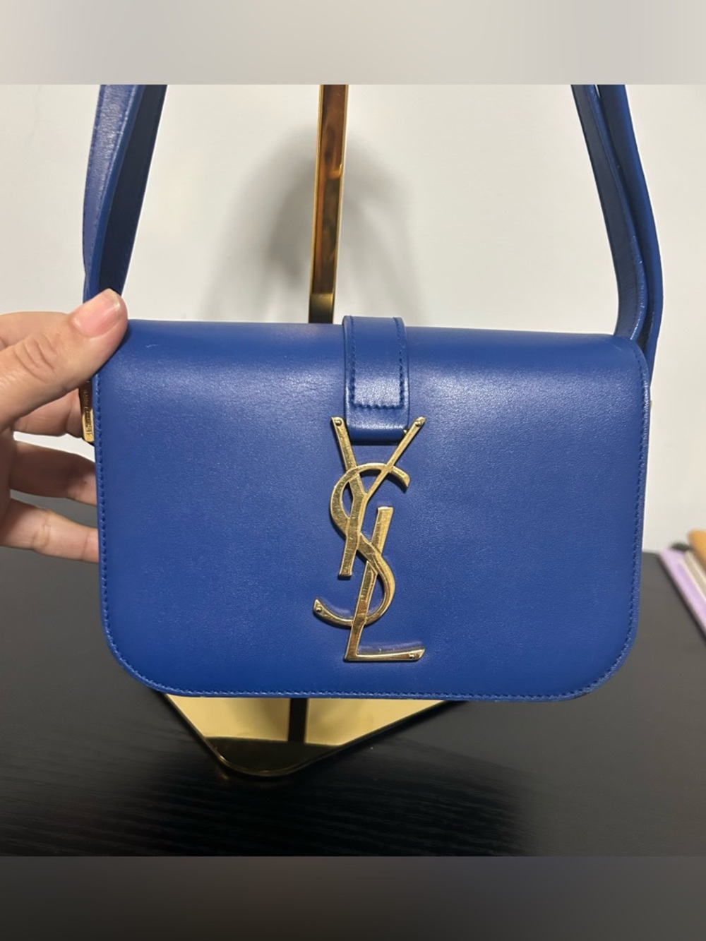 Saint Laurent Université Blue Small Shoulder Bag - Picture 2 of 11
